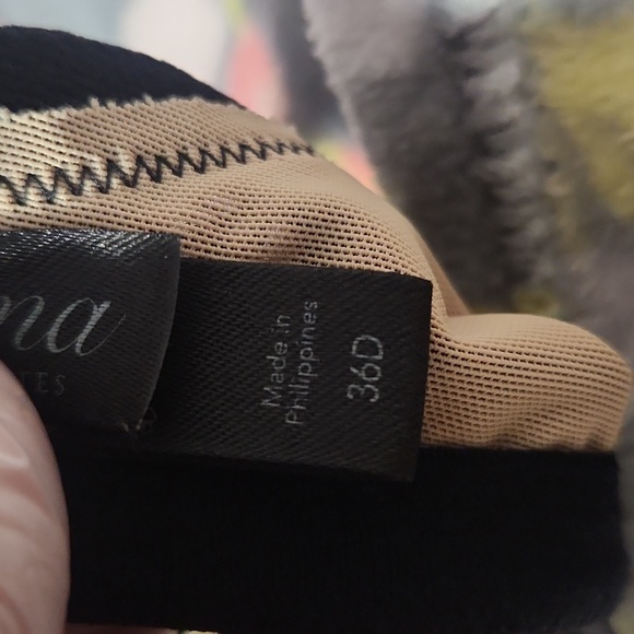 SOMA Black Floral Lace Bra Size 36D - Picture 9 of 10